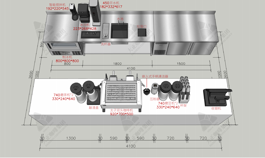 在咖啡馆装修过程中,最让你头疼应该是吧台设计,如何设计动线,如何摆放设备?怎么预留上下水?怎么预留插座?今天就跟大家分享一下我们在实际使用中的一些思考和需要避开的坑.