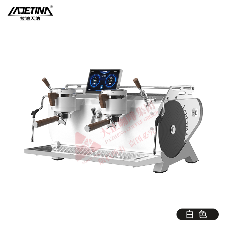 ①　萃取咖啡时实时显示萃取数据，出品品质有保障
②　锅炉温度可调节，可适配不同配方
③　统一萃取标准，通过萃取参数复制功能，能确保每个机头在萃取咖啡时都遵循相同的萃取参数，稳定性高且提高使用便捷性
④　可自由设定预浸泡的时间
⑤　PID控温技术

⑥　出品数据统计，统计单杯、双杯及总出杯的杯量，可了解
门店一定时间内的产出情况
⑦　一键逆冲洗功能
⑧　具备电子防干烧功能、电子过热保护功能、机械式超压保
护等多重安全防护功能，使用更安心
⑨　冷热混合技术，可调整混合的冷水比例，保持水流平稳