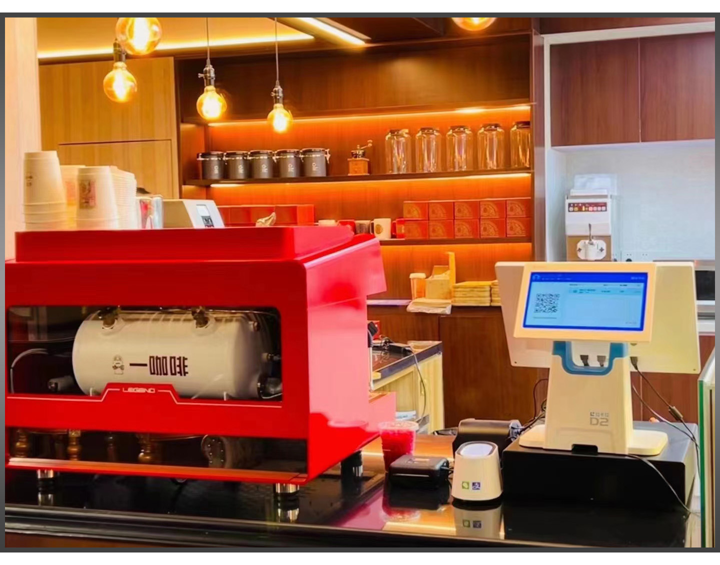 传奇商用半自动咖啡机定制展示