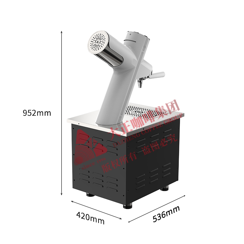 ①　一键启动，开机自动补水
②　三组锅炉温度可调，可适配不同配方
③　机器自带预浸泡功能，提高茶叶萃取率
④　7个按键，可设定6组参数
⑤　脉冲式萃茶，六段式预浸泡出水，随意控制每段出水量出水量精准至1g,特制萃茶手柄可调整容量与压力，采用专用滤网使茶叶与茶汤自动分离
⑥　一键逆冲洗功能，可直接启动逆冲洗程序
⑦　ECO节能模式设置
⑧　2.8英寸圆形触控屏，萃取时显示屏可实时显示萃取数据
⑨　电子防干烧功能、电子过热保护功能、机械式超压保护功能等多重安全防护