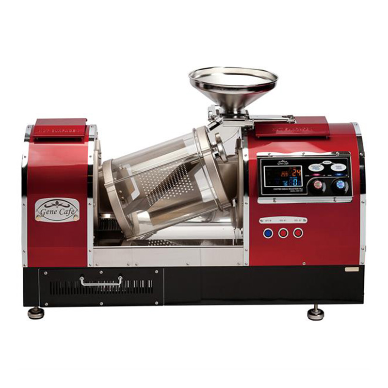 Gene Cafe CBR-1200热风式烘焙机1200g,Gene Cafe CBR-1200 采用韩国 CENESIS 先进技术,运用特殊的烘培室3D滚筒设计,让咖啡豆在烘焙室中以3D立体翻搅,咖啡透受热更均匀,及多项独特设计:超低噪音,适明烘培室,银皮收集,将繁难的烘培程序加以筒化,让您轻松烘焙出富有香气,理想的新鲜咖啡豆.
