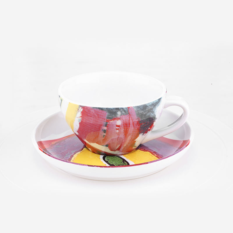 YAMI 复古陶瓷咖啡杯,高纯度陶瓷,色彩渲染,圆滑边缘