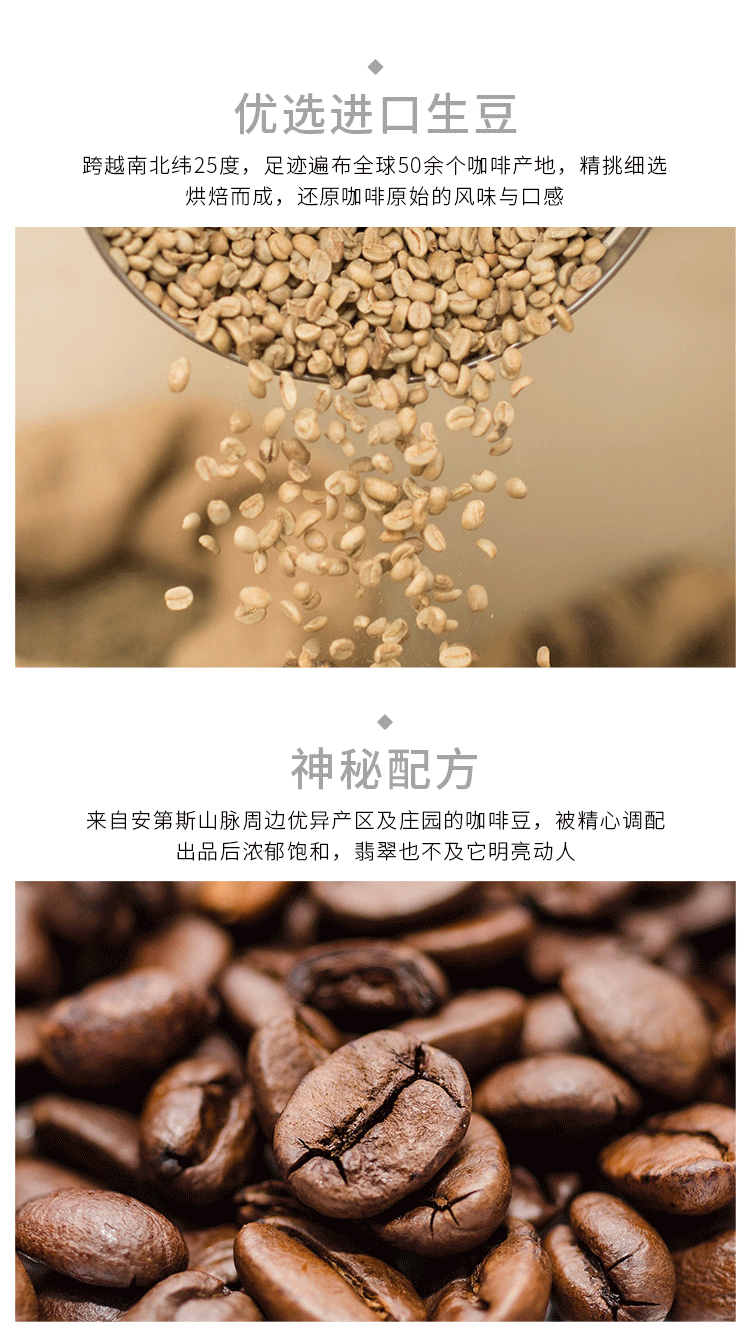 LOOKYAMI E2深烘焙意式咖啡豆1kg,优选进口生豆